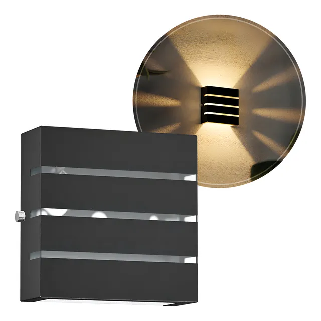 Arandela Externa Alumínio Mega Forte MF123 Preto Para Lâmpada G9