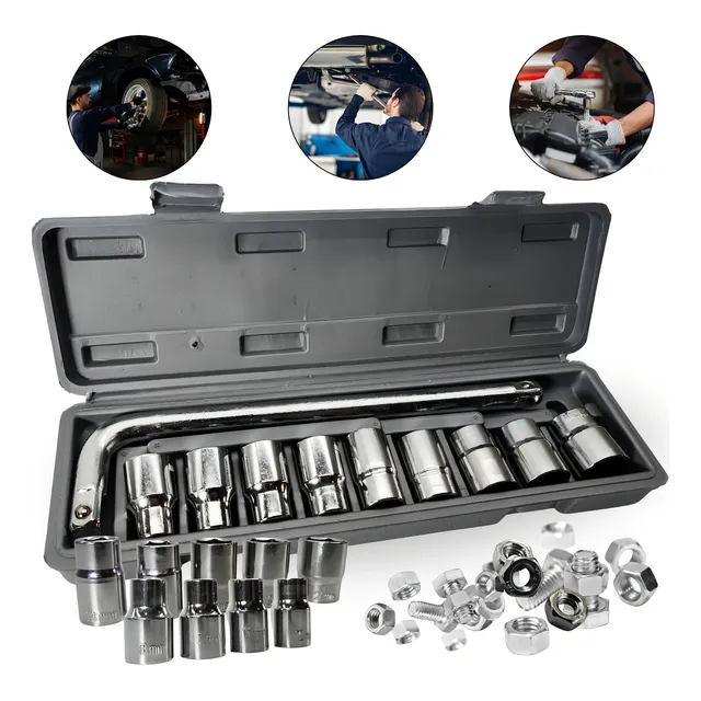 Kit Ferramentas Bomvink Canhao 10 Peças Chave L Soquete Cromado Aço Inox