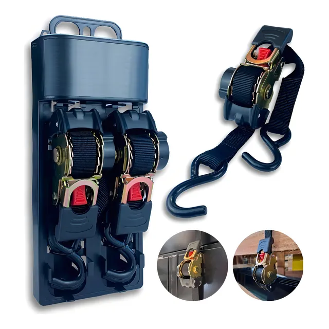 Cinta E Catraca Automática 450 Kg 1,8m X 25mm Para Moto Cor Preto