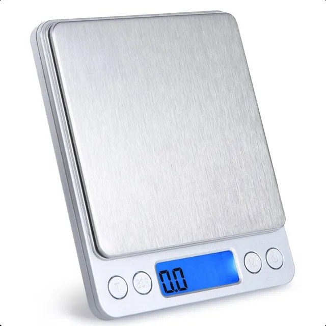 Balança Digital Mini De Alta Precisão 0,1g- 2kg Profissional Prateado 2 Kg