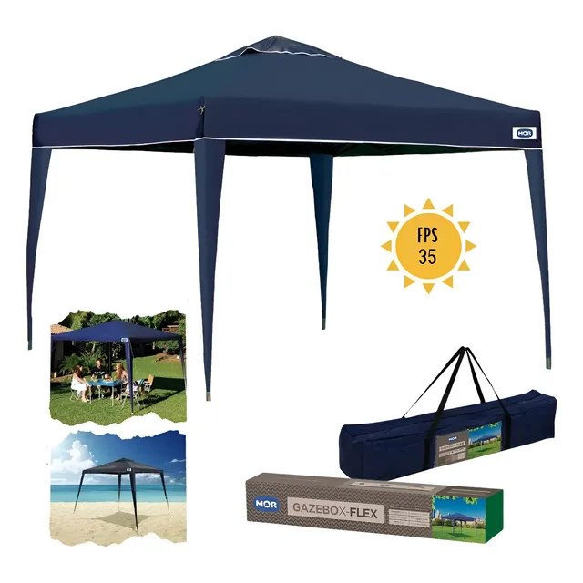 Barraca Praia Camping Tenda Gazebo Mor X-flex Dobravel 3x3m Mor