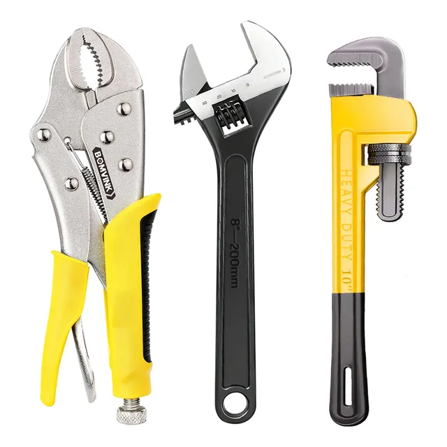 Alicate Pressão + Chave Inglesa + Grifo 3pc-chave Grifo 10''