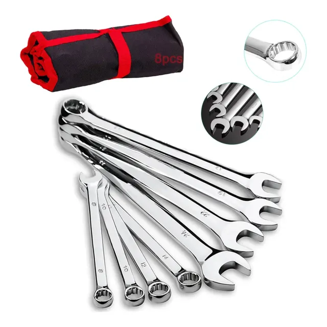 Jogo Chave Combinada 8 Pçs 8 A 24mm Boca Estrela Açocromado
