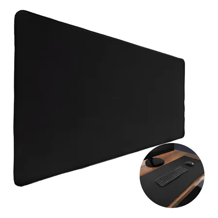 Mouse Pad Gamer Grande Preto Liso Sem Estampa Costurada