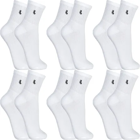 Kit 6 Pares Meias Lupo Cano Médio Alto Academia Original