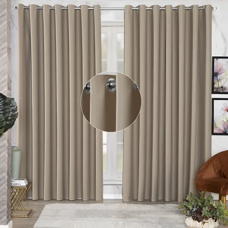 Cortina Blackout Tecido Grosso 2,80x2,30 Porta Sala Quarto