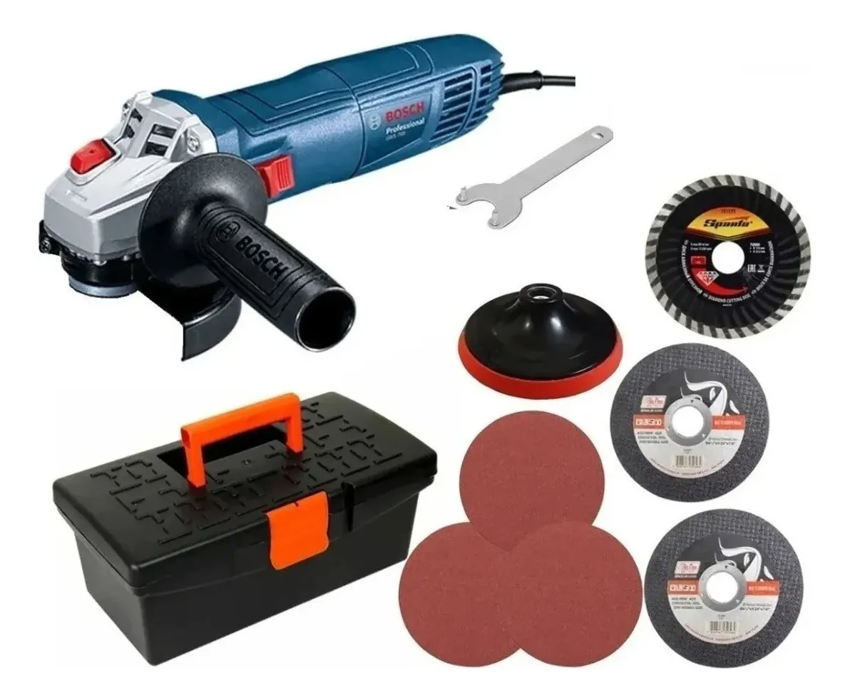 Esmerilhadeira Angular 4 1/2 710w Bosch Gws 700 + Acessórios