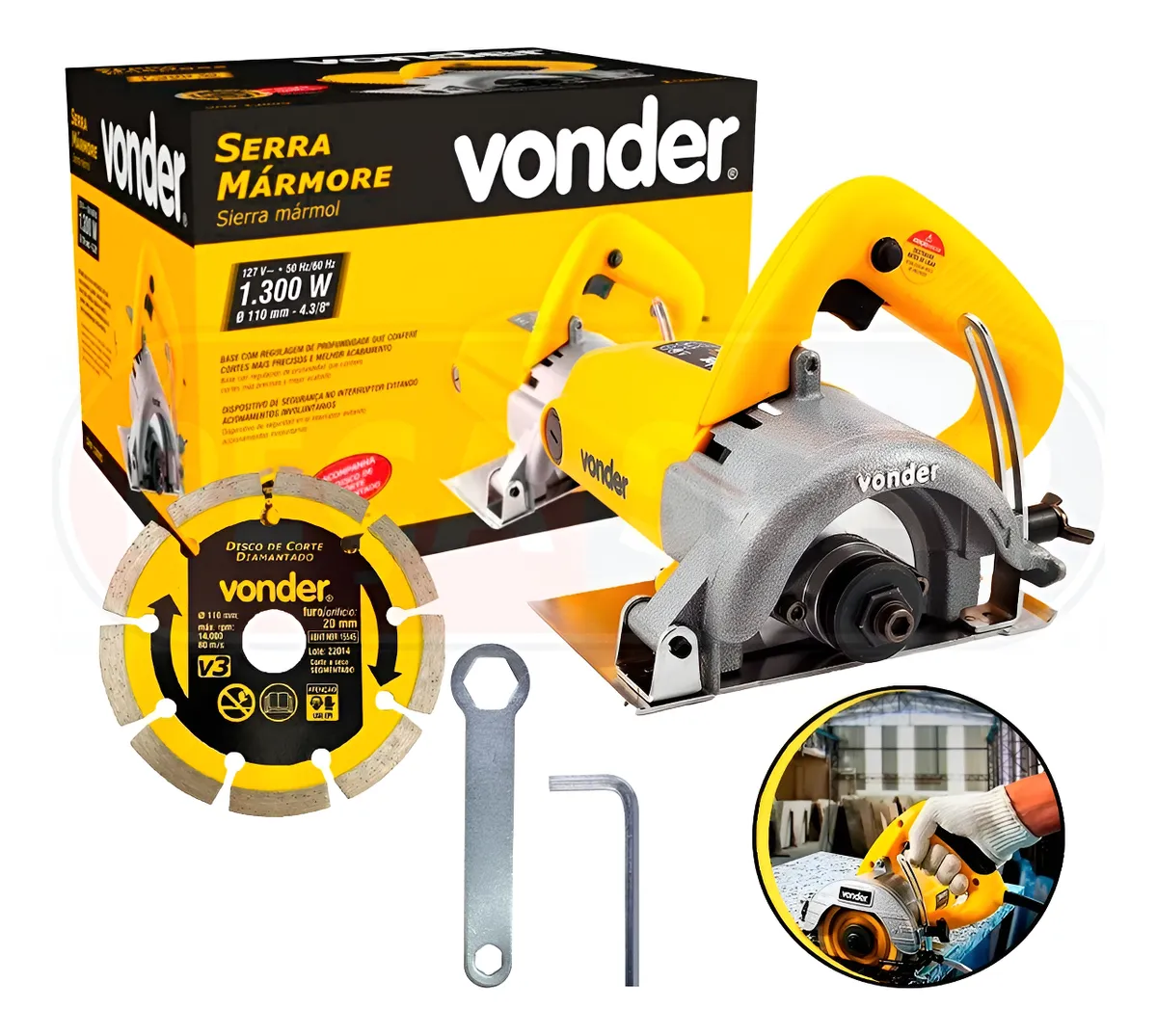 Serra Mármore Profissional Vonder Smv1300s 1300w Tip/maquita