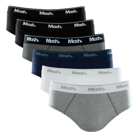 Kit 6 Cuecas Masculino Slip Mash De Algodão