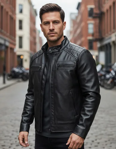 Jaqueta De Couro Masculino Slim Resistente