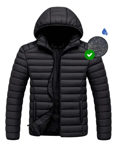 Jaqueta Puffer Bobojaco Masculina Corta Vento C/ Bolso Capuz