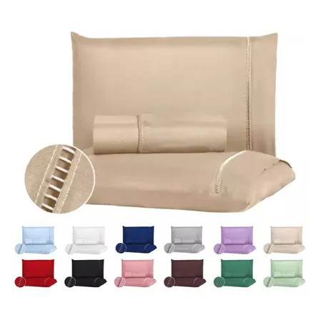 Jogo De Lençol Queen 3 Peças 400 Fios C/ Elástico Hotel