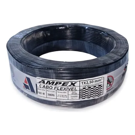 Fio Elétrico Cabo Flexível 2,5mm Rolo 100 Metros.