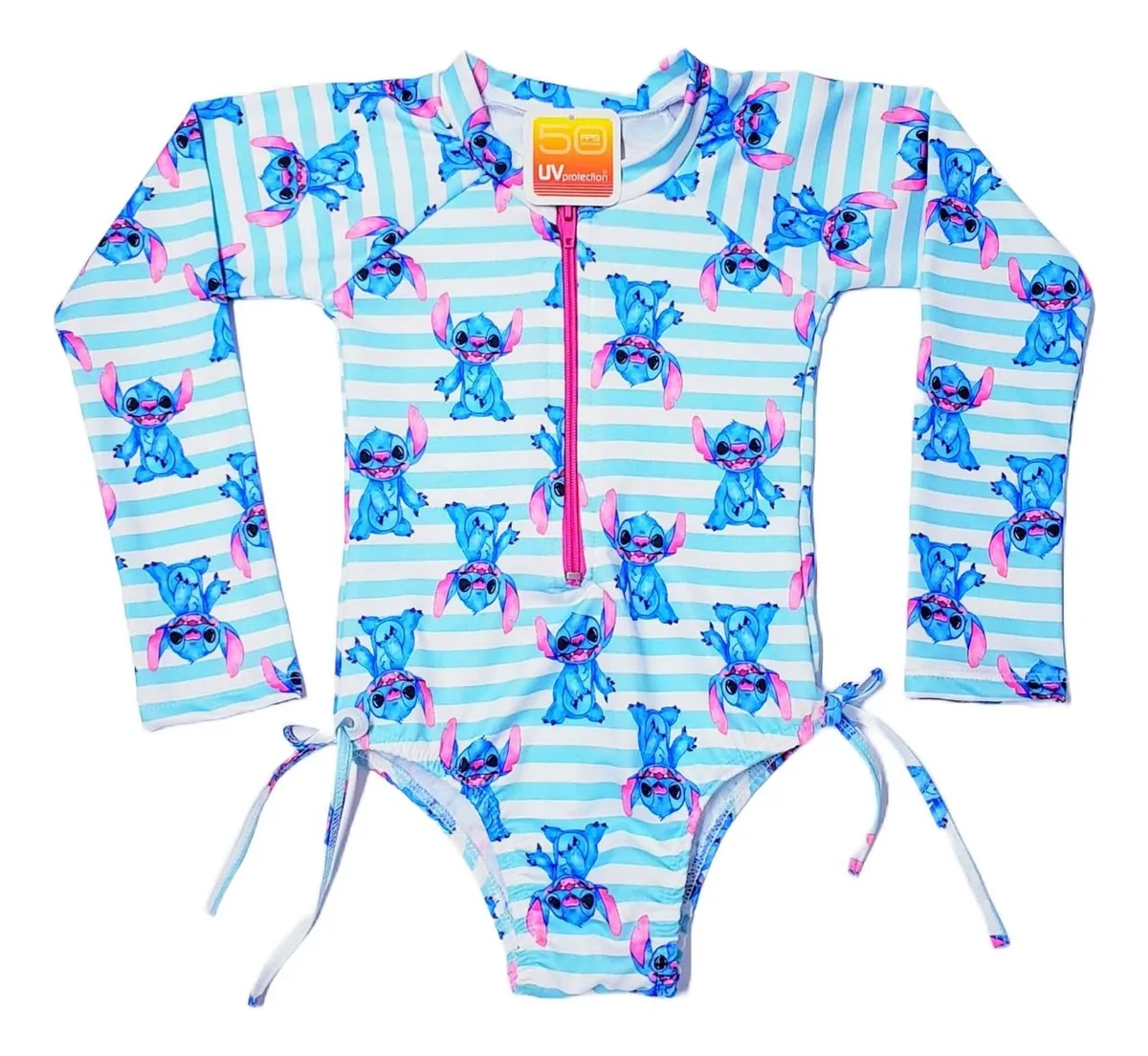 Maiô Infantil Biquíni Manga Longa Proteção Solar Uv Praia