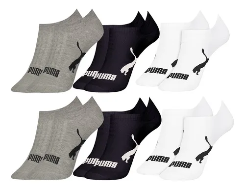 Kit Com 6 Meias Sapatilha Invisivel Algodão Sport Puma