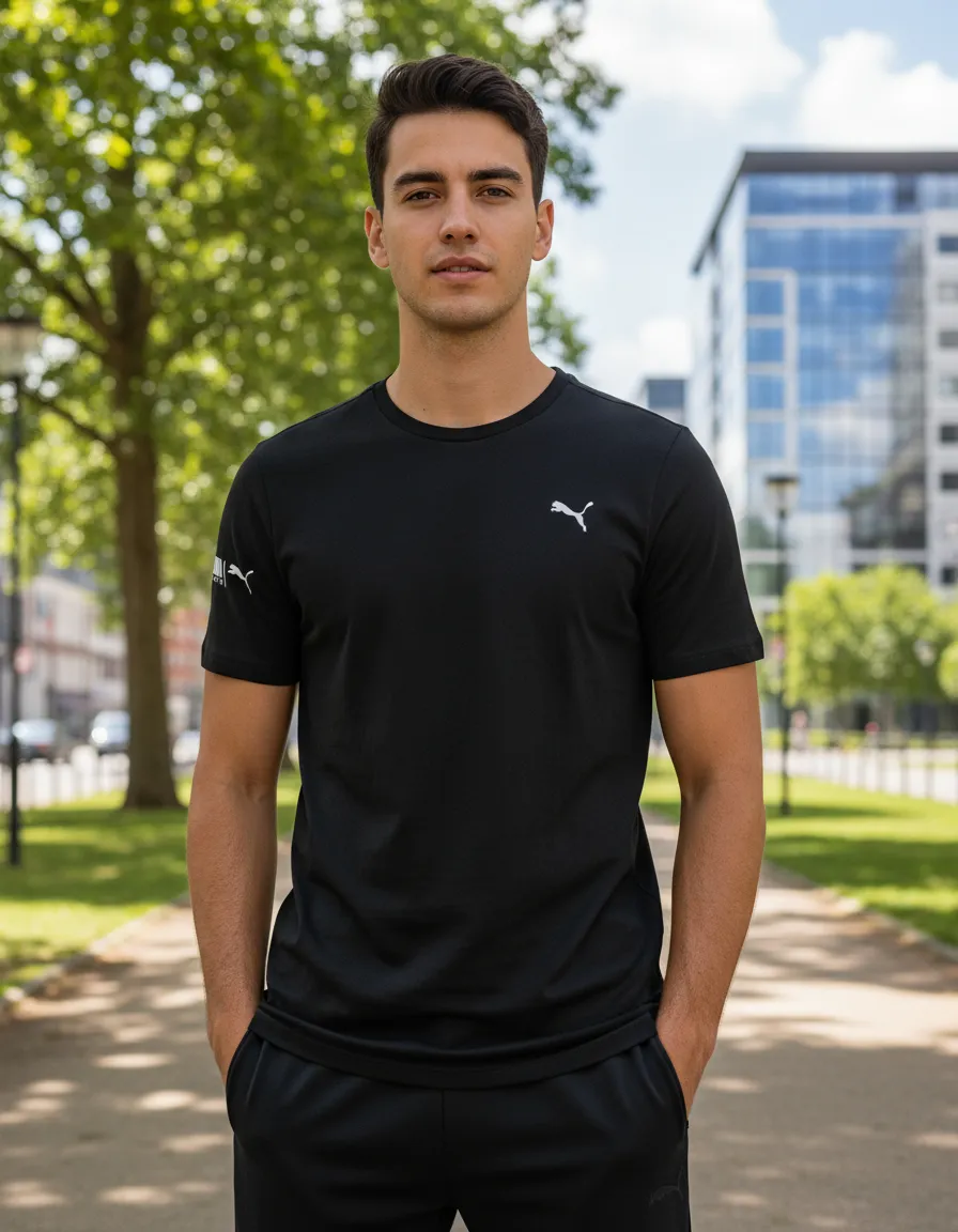 Camiseta Puma Masculina Térmica Manga Curta Proteção Uv 50+