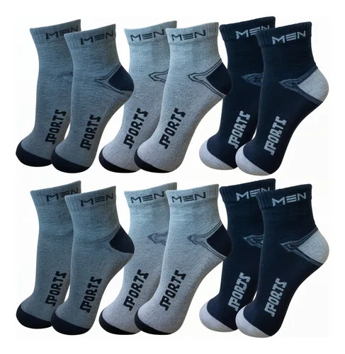 Kit 12 Pares Meias Cano Medio Casual Atacado Original