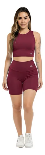 Conjunto Bermuda Feminino Academia Blackout Zero Transparenc