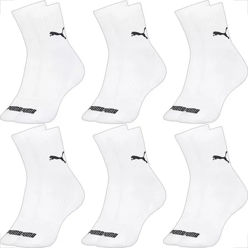 Kit 6 Pares Meias Puma Cano Médio Masculino Adulto Algodão
