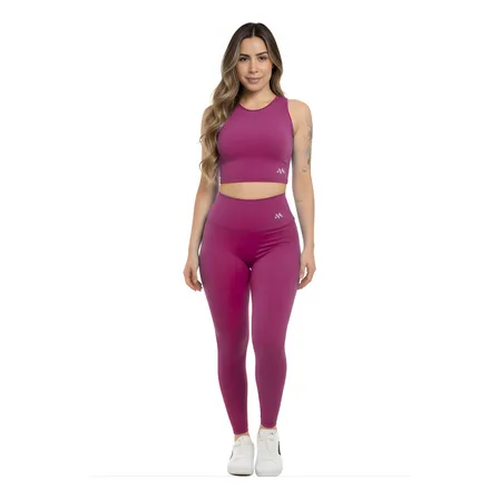 Conjunto Suplex Blackout Zero Transparência Legging E Croppe