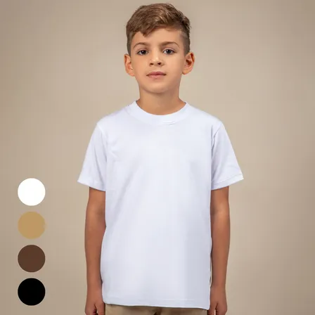 Camiseta Infantil Menina E Menino Básica 100% Algodão