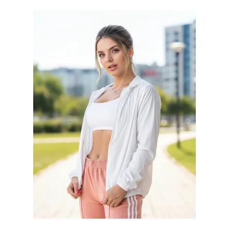 Jaqueta Feminina Iz Corta Vento Ultra Leve Com Capuz 2025