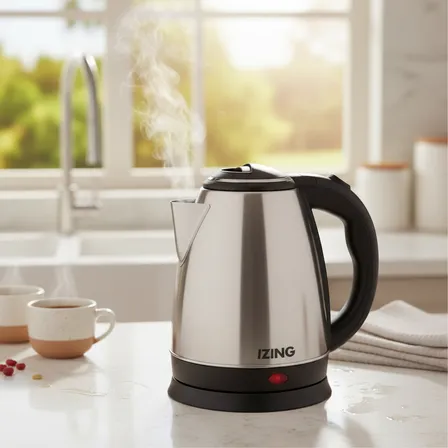 Chaleira Jarra Elétrica Inox Prateada 220v E 110v  1.8litros