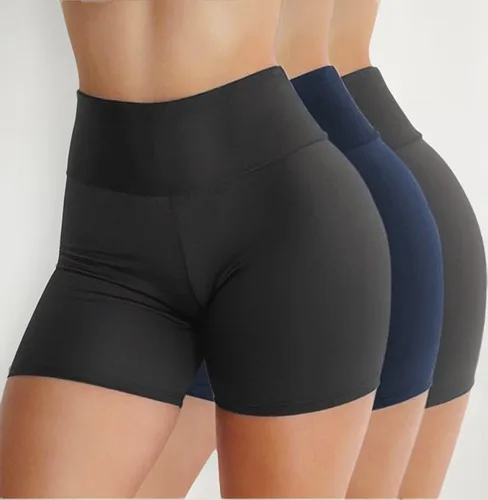 Kit Com 2 Shorts Feminino Meia Coxa Curto Fitness Academia