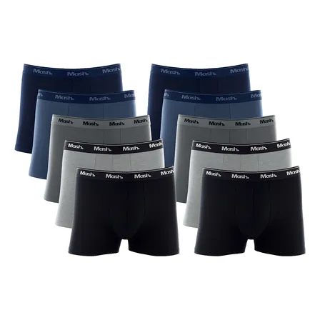 Kit 10 Cuecas Boxer Algodão Cotton Box Original Mash
