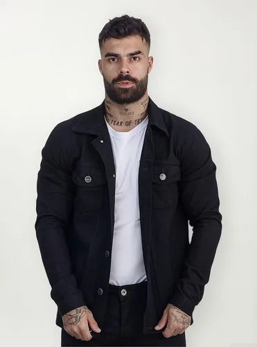 Jaqueta Jeans Masculina 4 Bolsos De Qualidade Esporte Fino