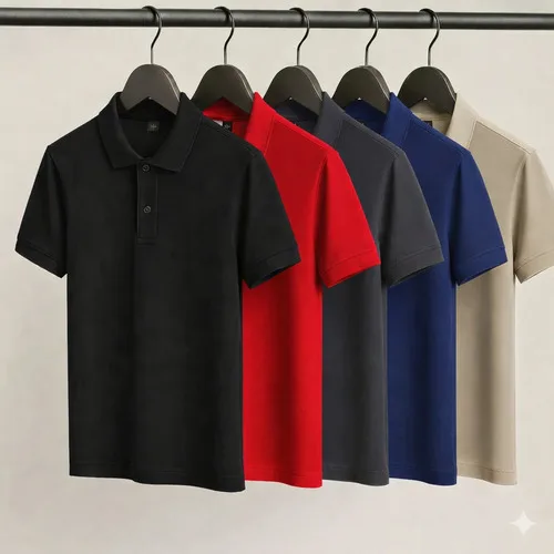 Kit 5 Camisas Gola Polo Camisetas Blusas