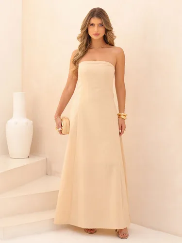 Vestido Tomara Que Caia Em Linho Sofisticação E Conforto
