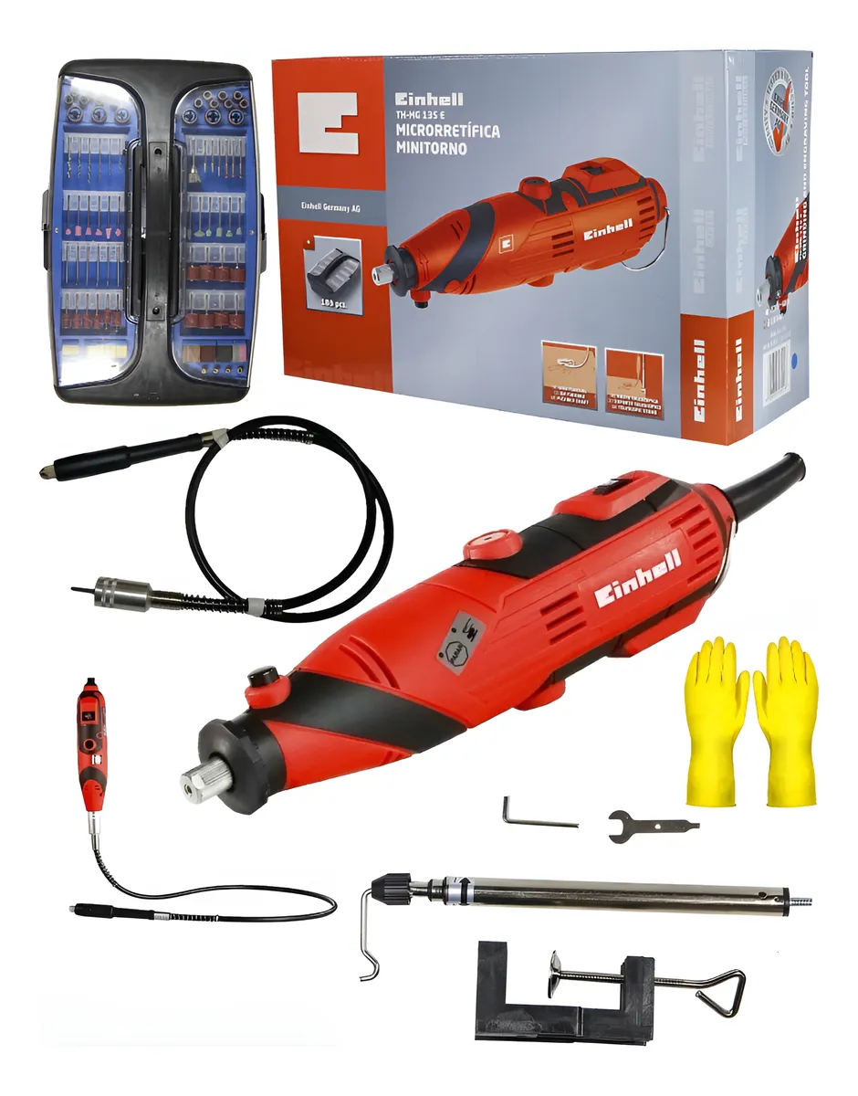 Mini Retifica Einhell Maleta Multiuso Chicote Suport Bancada