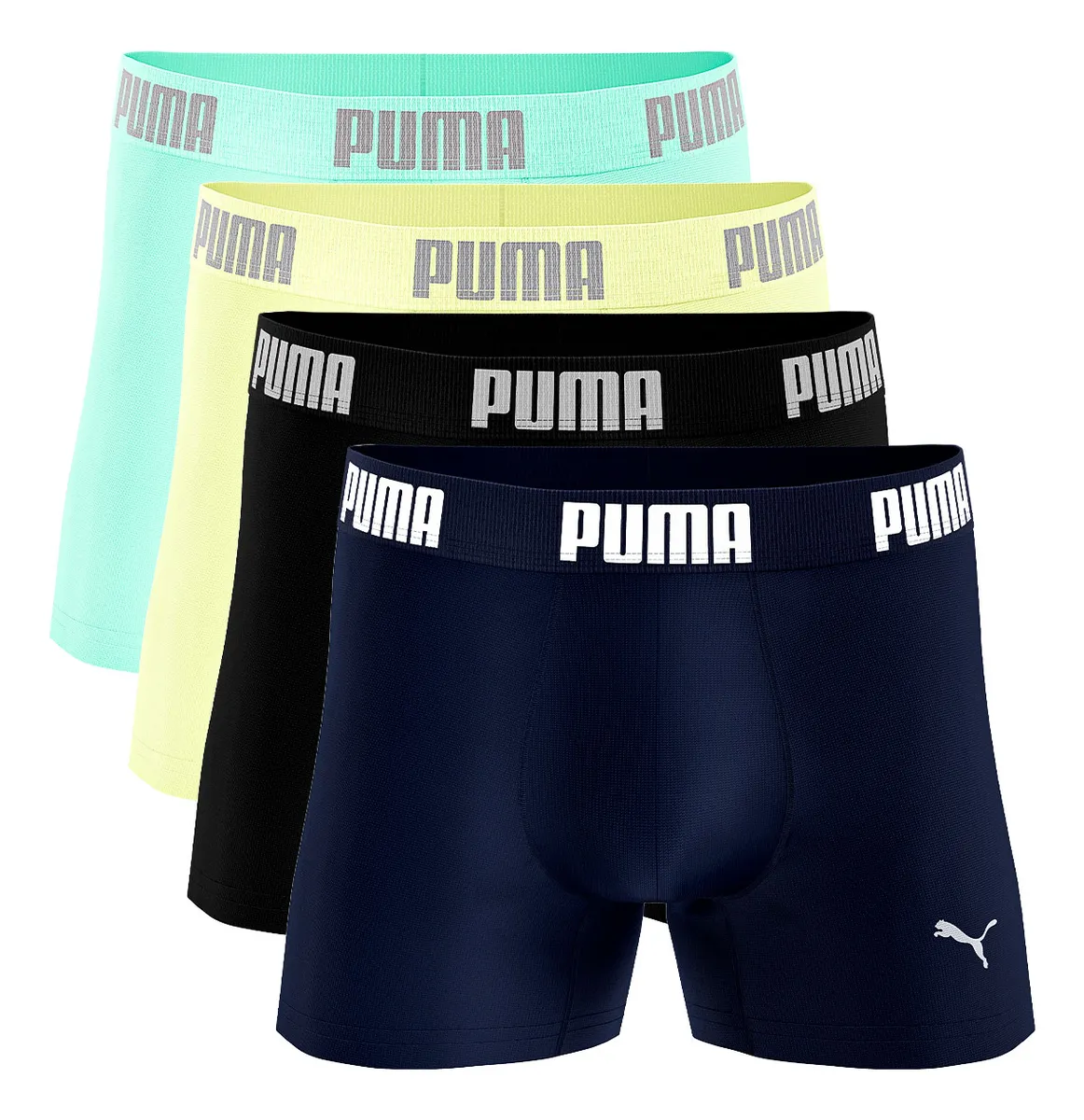 Kit 4 Cuecas Boxer Puma Poliamida Sem Costura Original