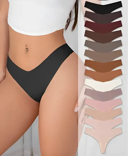 Kit 10 Calcinhas Fio Dental Premium Sem Costura Microfibra