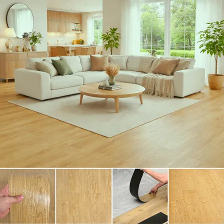 Piso Vinílico Autocolante Régua Adesiva Madeira 1,25 M2