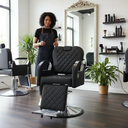 Cadeira Barbearia Reclinável Urano Hidráulica Pronta Entrega