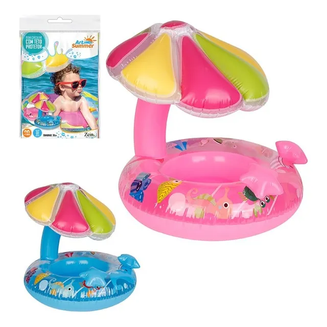 Boia Circular Cobertura/teto Solar Infantil 64 Cm Piscina