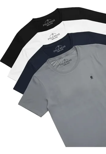 Kit 4 Camisetas Fitness Polo Wear Sortido
