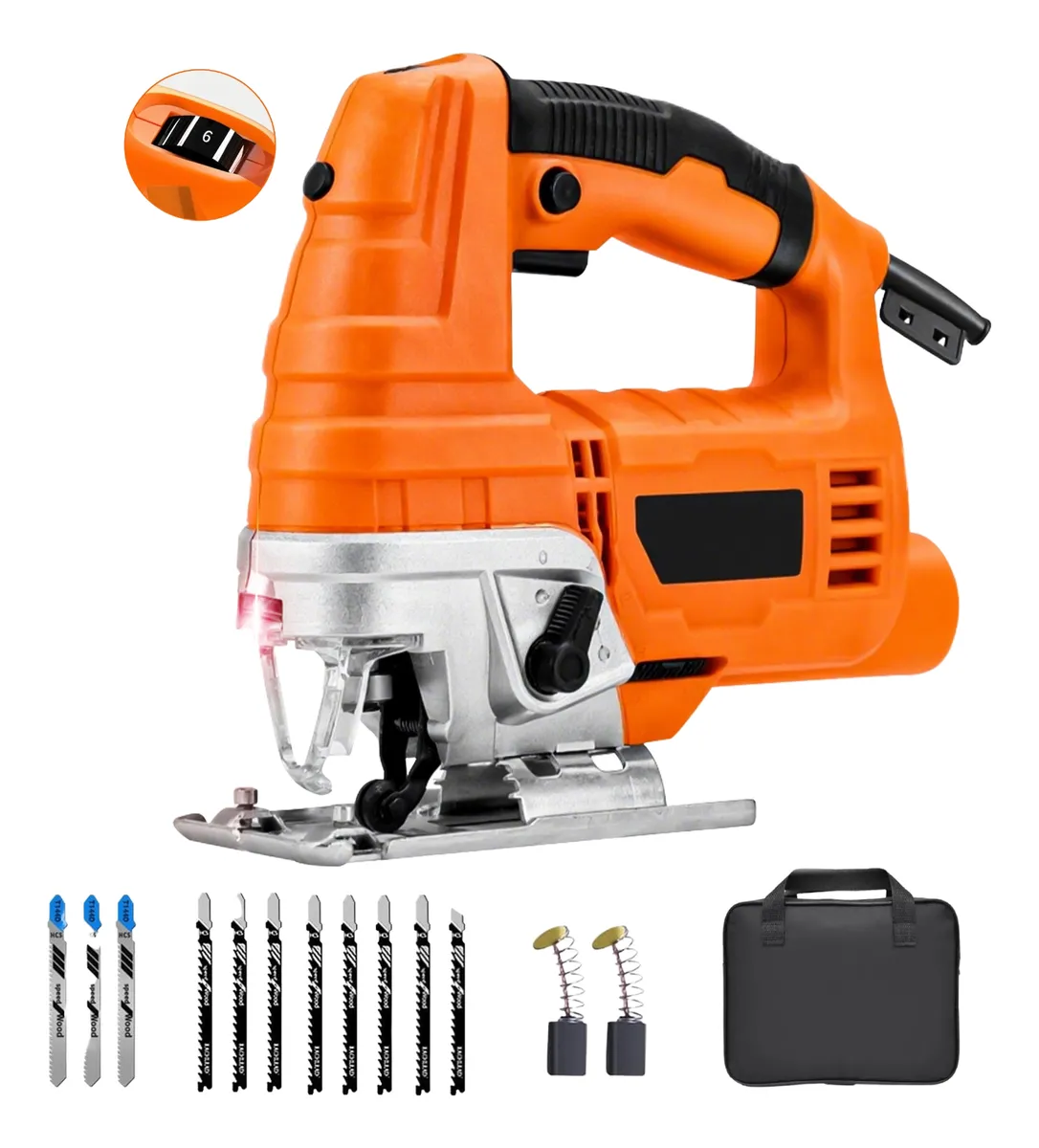 Serra Tico Tico De 850w Com Laser, 6 Níveis+10 Lâminas Serra