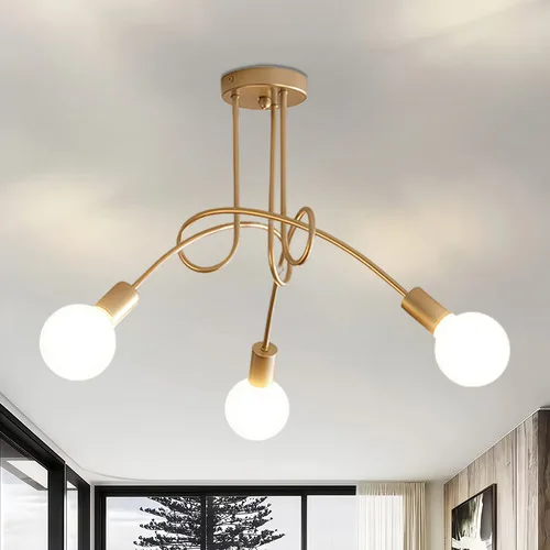 Luminária Lustre Teto Moderno Quarto Jantar Sala 3 Lâmpadas