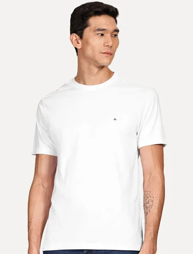 Camiseta Aramis Masculina Basic Lisa Dark Logo Branca