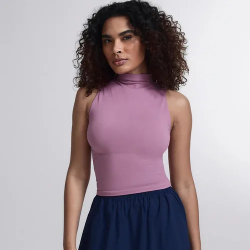 Regata Cropped Gola Alta In-form Seamless Feminino