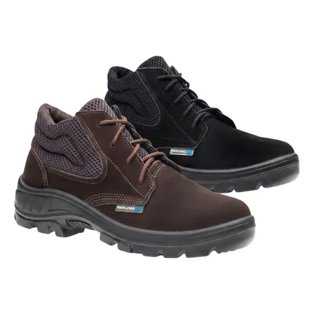 Bota Botina De Seguranca Marluvas Coturno Nobuck Bico Epi Ca