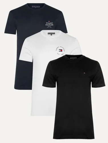 Kit Camisetas Tommy Hilfiger Preta/branca/azul - Original