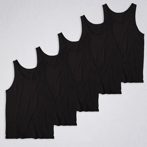 Kit 5 Regatas Lisas Masculinas Básica Dry Fit Tradicional