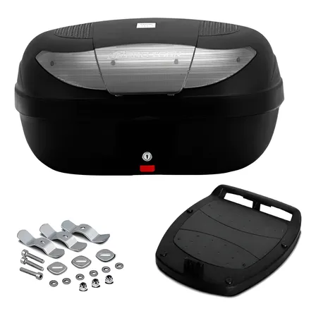 Bau Bauleto Moto 45 Litros Protork Cabe 2 Capacetes Completo