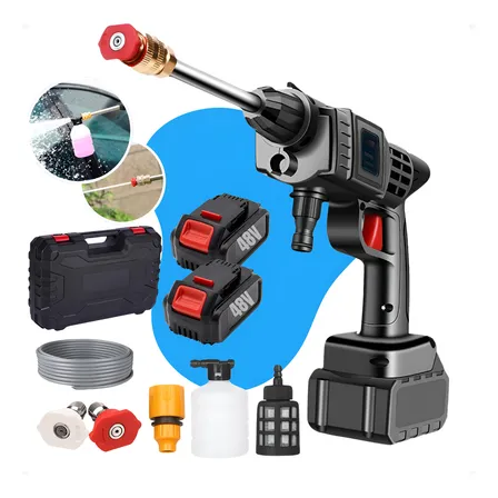 Lavadora Potente Portátil Lava Jato 2 Baterias 48v Maleta