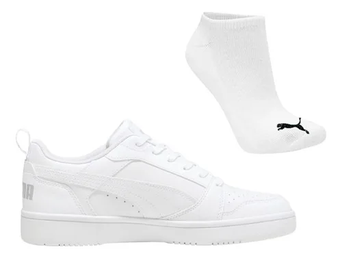 Kit Tênis Puma Rebound V6 Low Original E Meia