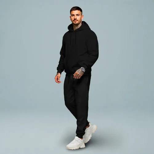 Conjunto Calça E Blusa De Moletom Liso Masculino Unissex